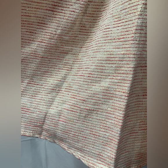 Aritzia Talula Striped Shimmer Pleated Flair Mini Skirt Womens 2 Elasticic Waist - Picture 6 of 11